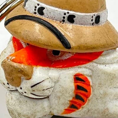 Vintage 1997 Exxon Tiger Safari Pith Hat Keychain Collectible Jungle Animal Toy - Thumbnail 2