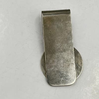 Vintage LEI Control Systems Money Clip & Tie Bar Set, White Enamel Logo (805) - Thumbnail 5