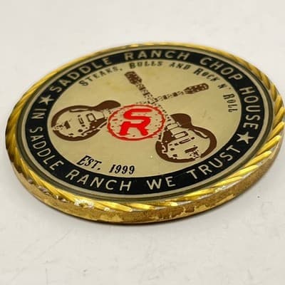 Saddle Ranch Chop House Exclusive Member Coin 075 Guitar Rock 'N' Roll Est 1999 - Thumbnail 2