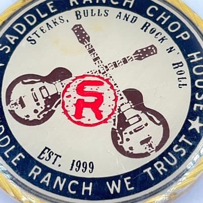 Saddle Ranch Chop House Exclusive Member Coin 075 Guitar Rock 'N' Roll Est 1999 - Thumbnail 3