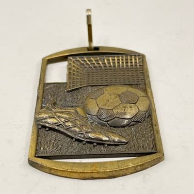 Vintage 2010 AYSO Soccer Participation Medal Pendant Bronze Tone Sports Jewelry - Thumbnail 3
