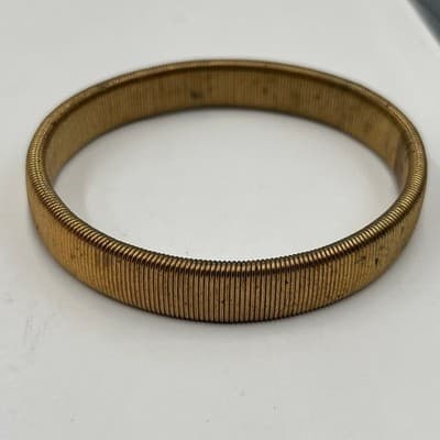 VTG Expansion Spring Bangle Bracelet Set Mixed Gold Silver Tone Slinky Stack 4 - Thumbnail 3