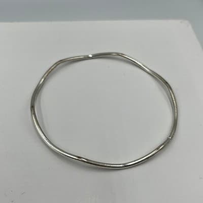 6 Vintage Metallic Bangle Bracelets Set Gold Silver Tone Diamond Cut Boho Stack - Thumbnail 3