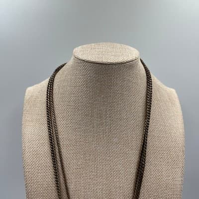 Vintage Banana Republic Rope Chain Knot Statement Necklace Lucite Teardrops - Thumbnail 2