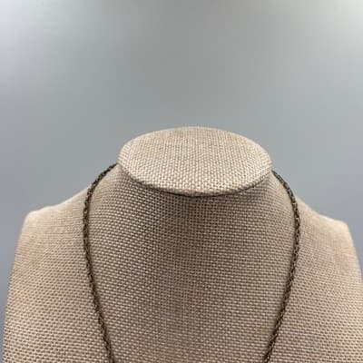 Vintage Chandelier Statement Necklace Silver Tone Smokey Grey Stones 21" Chain - Thumbnail 2