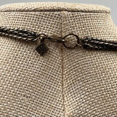 Vintage Banana Republic Rope Chain Knot Statement Necklace Lucite Teardrops - Thumbnail 9