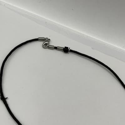 VTG Choker Seahorse Pendant & Crystal Solitaire Necklace Black Cord Suede 2pc - Thumbnail 4