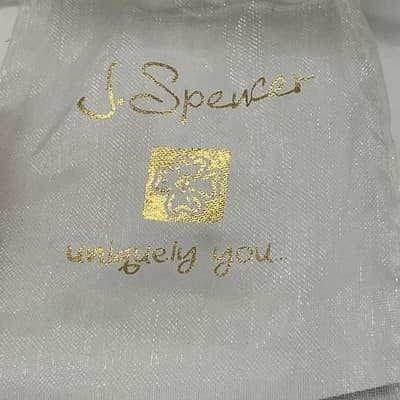 Vintage J. Spencer Jewelry Set Gold Tone Crystal Drop Necklace Stud Earrings - Thumbnail 8