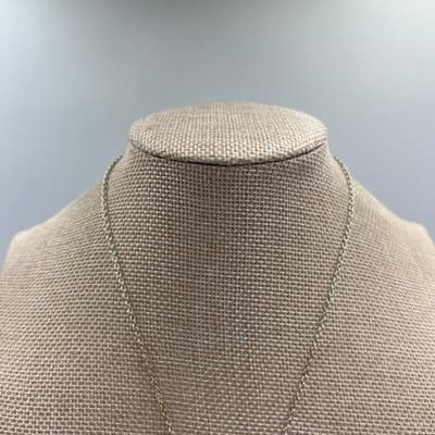 KC Modernist Faux Amber Resin Rhombus Pendant Necklace Silver Tone Rhinestone - Thumbnail 4