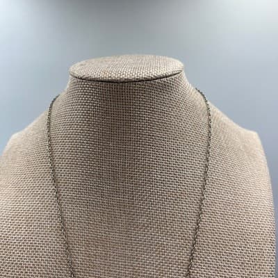 Silver 2004 Birth Year Necklace - Old English Font Pendant, Adjustable 18" Chain - Thumbnail 3
