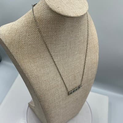 Silver 2004 Birth Year Necklace - Old English Font Pendant, Adjustable 18" Chain - Thumbnail 5