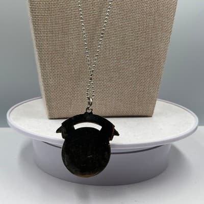 Vintage 4th Place Kick-Off Tournament USA Soccer Pendant Necklace Silver Tone - Thumbnail 4