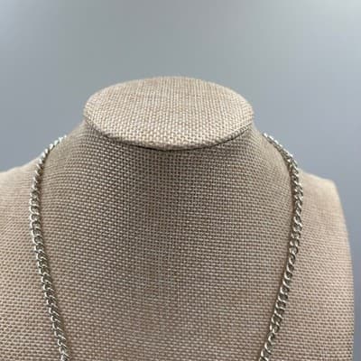 Claire's Sage Green Statement Necklace Silver Tone Bib Teardrop Cluster Jewelry - Thumbnail 2