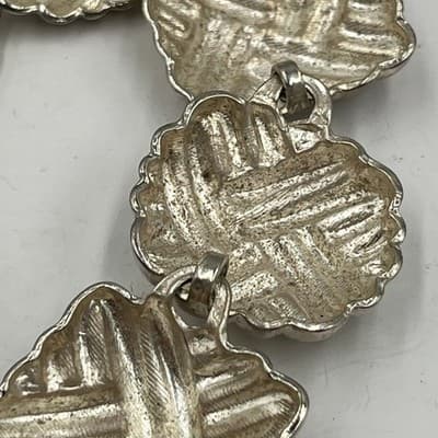 Vintage Silver Tone Woven Love Knot Link Bracelet with Toggle Clasp Classic - Thumbnail 6
