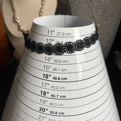 Vintage Black Floral Lace Choker Necklace Goth Victorian Boho Retro Statement - Thumbnail 5