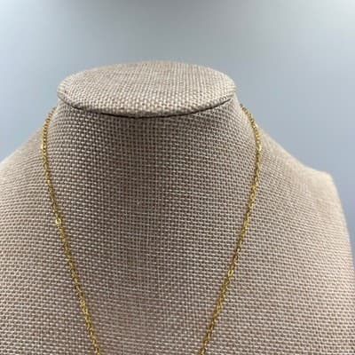 VTG Gold Tone Panda Heart Necklace Enamel Animal Pendant Crystal Accents Chain - Thumbnail 3