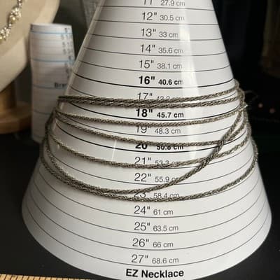 Vintage Multi-Strand Wheat Chain Necklace Silver Tone Greek Key Clasp Statement - Thumbnail 7