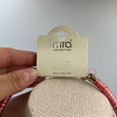 MIA Collection Boho Pink Suede Fringe Tassel Statement Necklace Gold Tone Accent - Thumbnail 8