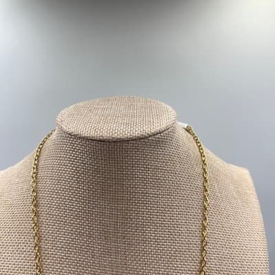 VTG Gold Tone Geometric Bib Necklace Black Triangle Statement Pendant Fashion - Thumbnail 2