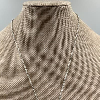 Vintage FL&B Silver Tone Pave Crystal Star Pendant Necklace Celestial Statement - Thumbnail 4