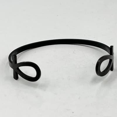 Cuff Bracelet Vintage Black Matte Ankh Cross Egyptian Symbol Key of Life - Thumbnail 4