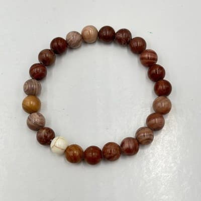 VTG Natural Stone Stretch Bracelet Set Boho Amazonite Rose Quartz Howlite 4pc - Thumbnail 2