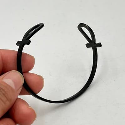 Cuff Bracelet Vintage Black Matte Ankh Cross Egyptian Symbol Key of Life - Thumbnail 6