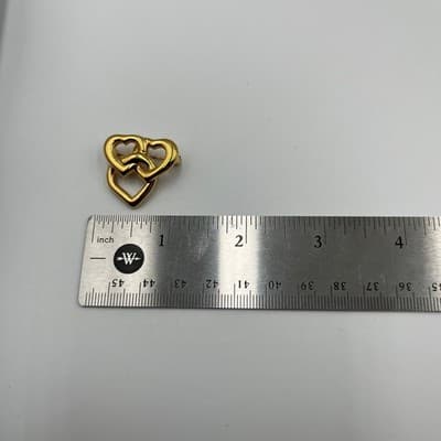 VTG Brooch Lot Gold Silver Tone Heart Leaf Swirl Safety Pin 7pc Jewelry Bundle - Thumbnail 17