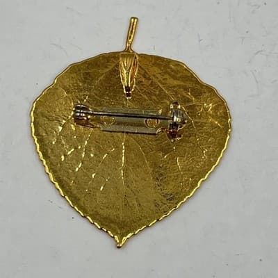 VTG Brooch Lot Gold Silver Tone Heart Leaf Swirl Safety Pin 7pc Jewelry Bundle - Thumbnail 7