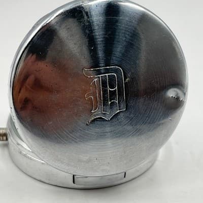 Vintage Japan Silver Tone Pocket Compass Hunting Style Hinged Lid Monogram "D" - Thumbnail 5