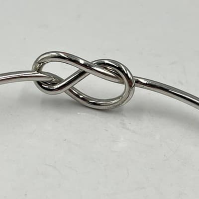 Vintage Elegant Silver Tone Love Knot Cuff Bangle Bracelet Friendship Infinity - Thumbnail 3