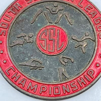 Vintage 1982 South Sequoia League SSL Championship Medal - G-Track 2nd Place LH - Thumbnail 2