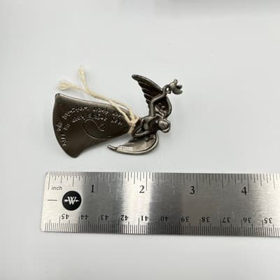 Vintage Pewter Angel Car Visor Clip Guardian Angel Protection Religious Gift - Thumbnail 7
