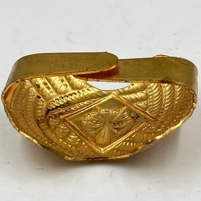 Vintage Cub Scouts Wolf Neckerchief Slide Gold Tone Blue Enamel Boy Scouts BSA - Thumbnail 5