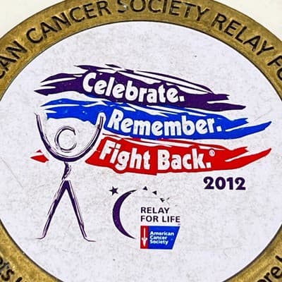 2012 American Cancer Society Relay For Life Medal Celebrate Remember Fight Back - Thumbnail 5
