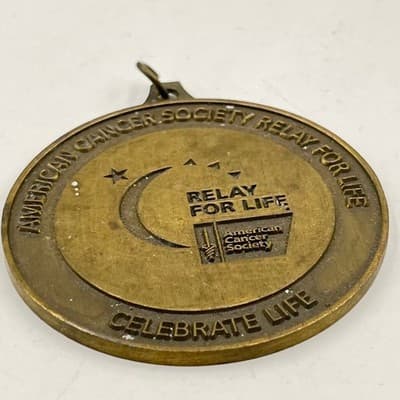 2012 American Cancer Society Relay For Life Medal Celebrate Remember Fight Back - Thumbnail 3