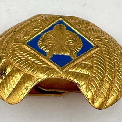 Vintage Cub Scouts Wolf Neckerchief Slide Gold Tone Blue Enamel Boy Scouts BSA - Thumbnail 6