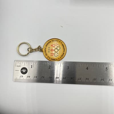 Vintage 2002 U.S. Olympic Winter Team Keychain Salt Lake City USA Team Partner - Thumbnail 6