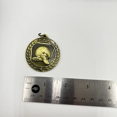 Vintage Soccer Gold Tone Medal Swifties 2024 Commemorative Sports Trophy Award - Thumbnail 5
