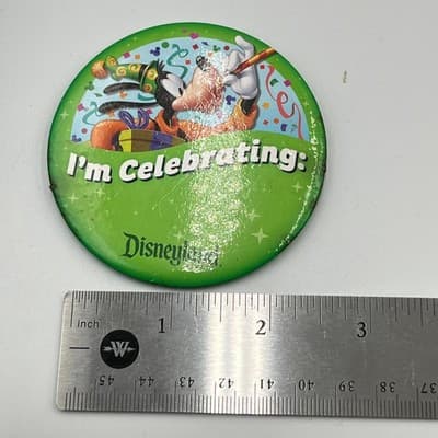 Vintage Disneyland Mickey Minnie Mouse Pinback Button Set World of Color Goofy - Thumbnail 13