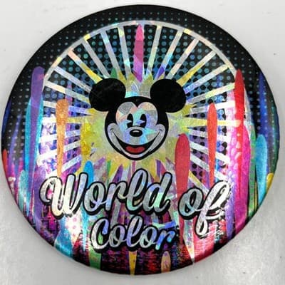 Vintage Disneyland Mickey Minnie Mouse Pinback Button Set World of Color Goofy - Thumbnail 4