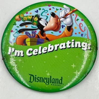 Vintage Disneyland Mickey Minnie Mouse Pinback Button Set World of Color Goofy - Thumbnail 12
