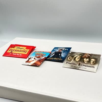 Vintage Movie Promo Pin Set Tomb Raider Pocahontas Pirates of the Caribbean Rare - Thumbnail 16