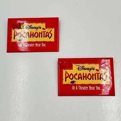Vintage Movie Promo Pin Set Tomb Raider Pocahontas Pirates of the Caribbean Rare - Thumbnail 5