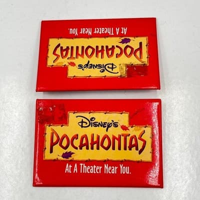 Vintage Movie Promo Pin Set Tomb Raider Pocahontas Pirates of the Caribbean Rare - Thumbnail 4