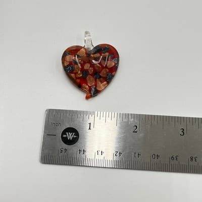 10pc Artisan Jewelry Set Handblown Glass Heart Jellyfish & Rose Intaglio Pendant - Thumbnail 17
