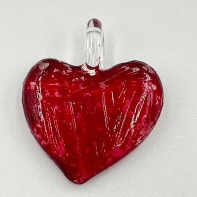 10pc Artisan Jewelry Set Handblown Glass Heart Jellyfish & Rose Intaglio Pendant - Thumbnail 18