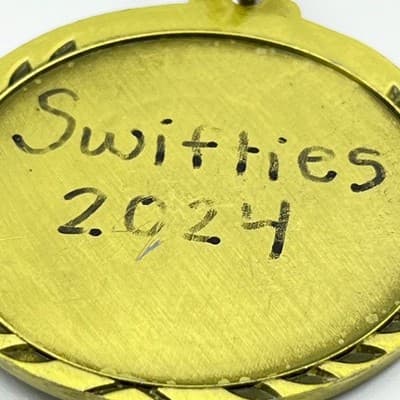 Vintage Soccer Gold Tone Medal Swifties 2024 Commemorative Sports Trophy Award - Thumbnail 4