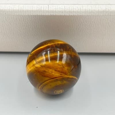 VTG Tiger's Eye Dolphin & Sphere, Jasper Cabs, Heart Stones, Unset Gem Lot 6pc - Thumbnail 6