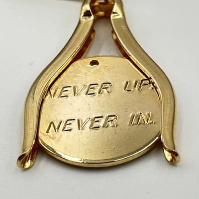 Tie Clip Vintage Gold Tone Golf Putter Never Up Never In Sports Accessory - Thumbnail 2
